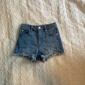 High Waisted Denim Cut Off Shorts